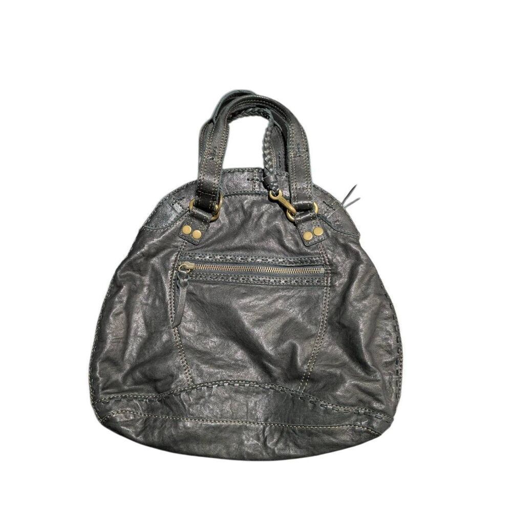 EUC Lucky Brand Leather Black Beautiful Hobo Handbag